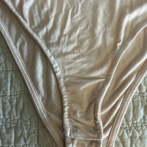 Intimately Free People Body Slouchy Velvet Oversized Ivory Floral Bodysuit Small - Picture 12 of 13